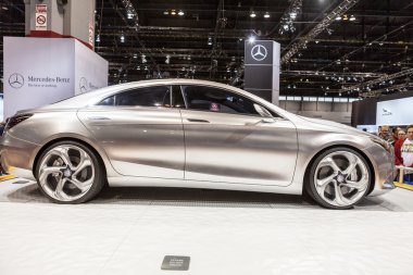 Chicago - 16 Şubat: Mercedes stil Coupe konsept otomobil üzerinde doğrula
