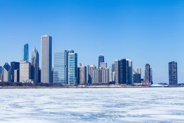 Chicago cityscape kış