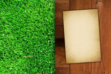 ahşap ve doğal zemin üzerine VINTAGE poster