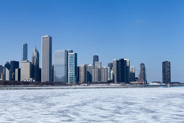Chicago skyline in the winter — Stock Photo, Image