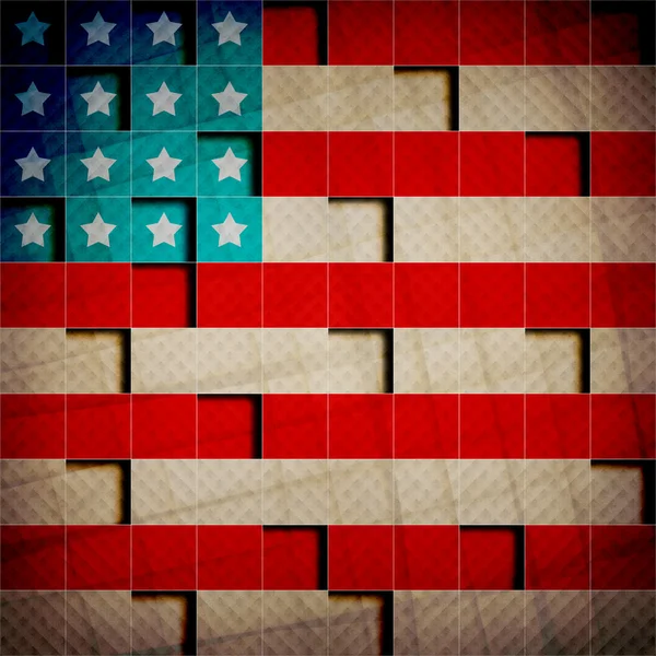 Retro Grunge America Four July Wallpaper Pattern — Stock Photo, Image