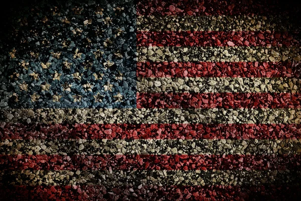 平面设计 (老式背景)-美国-国旗元素制造 — 图库照片