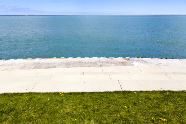 Bicycle path in downtown chicago — Stock Photo, Image