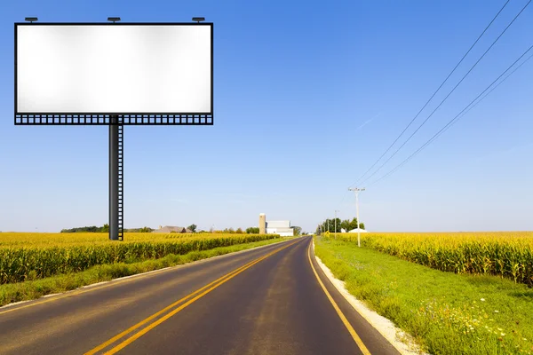 Duże metalowe reklamy billboard znak — Zdjęcie stockowe