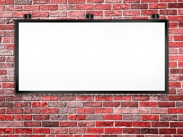Billboard on Brick Wall — Stock Photo, Image