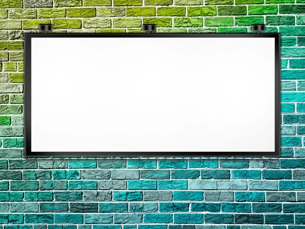 Billboard on Brick Wall — Stock Photo, Image