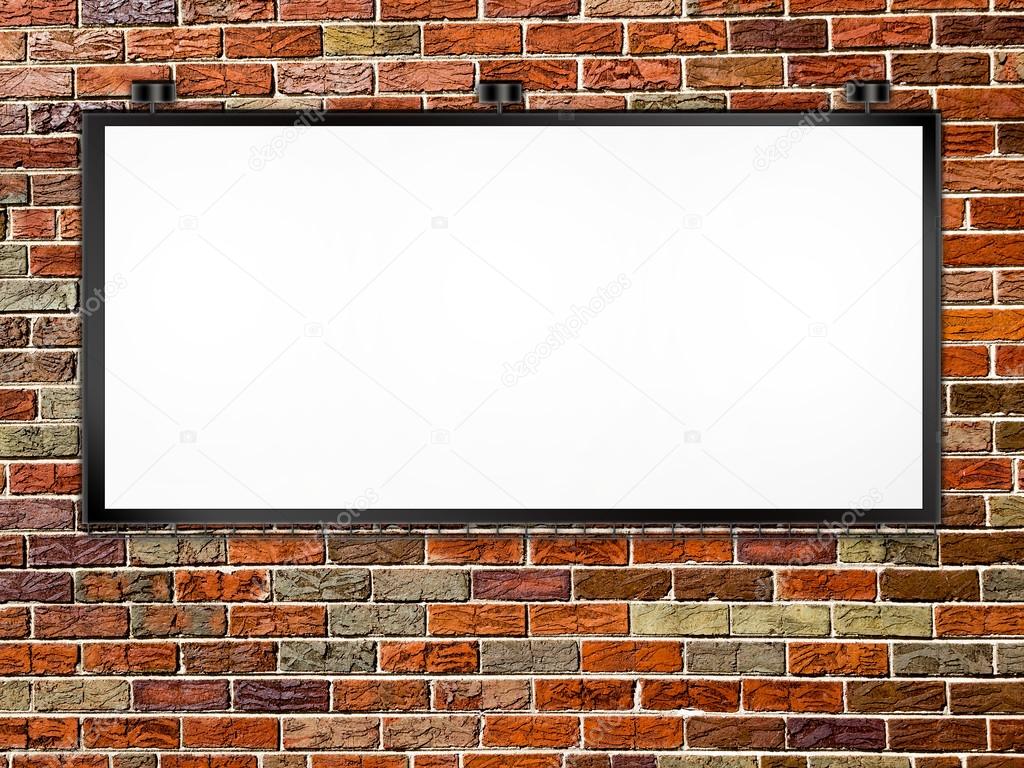 Billboard on Brick Wall