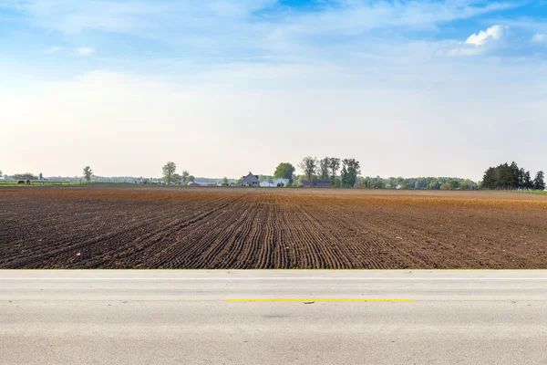 American Country Road Widok z boku — Zdjęcie stockowe