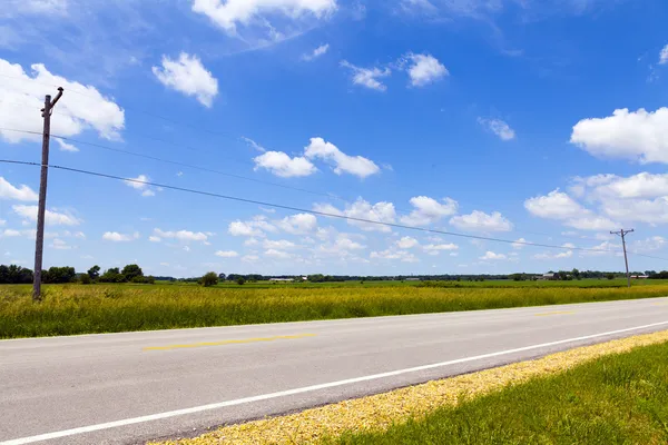 Vista lateral de American Country Road — Foto de Stock