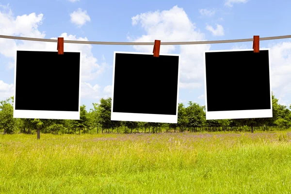 Fotos en blanco en el campo americano — Foto de Stock