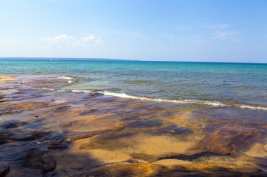 üst Yarımadası (resimde rock Ulusal göl kıyısı) - michigan,