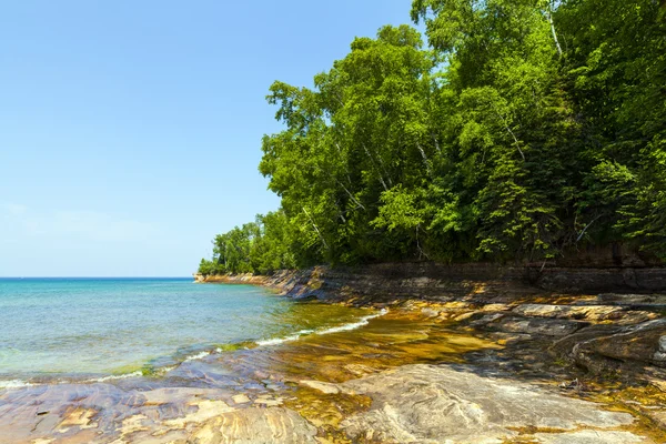 Upper peninsula (afgebeeld rock nationale lake shore) - michigan, — Stockfoto