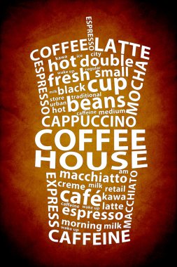 Retro kahve reklam arka plan