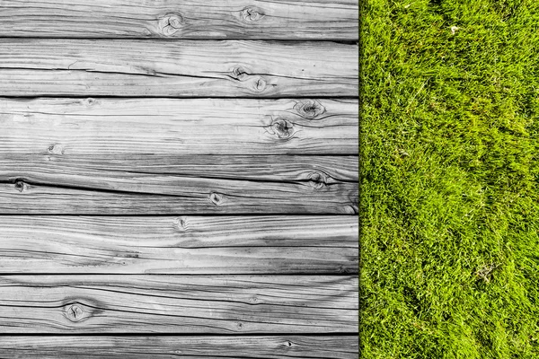 Draufsicht auf Holztisch — Stockfoto