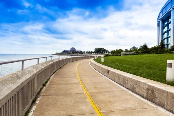 Bicycle Road in City Downtown — Stock Photo, Image