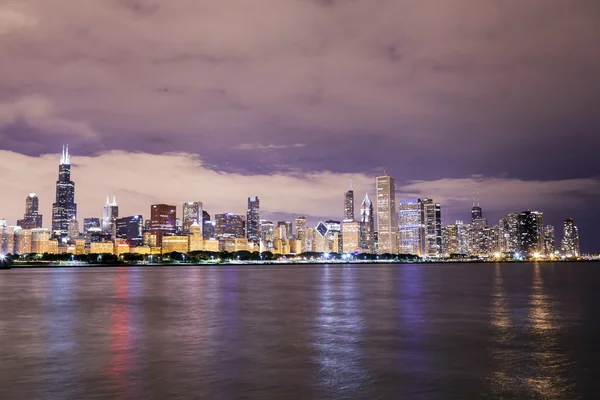 Chicago at Night — Stock Photo, Image