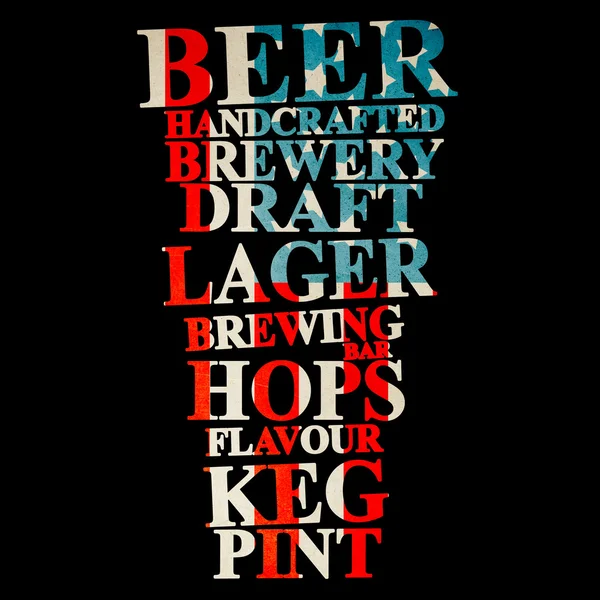 American Handrafted cerveja criativa anúncio — Fotografia de Stock