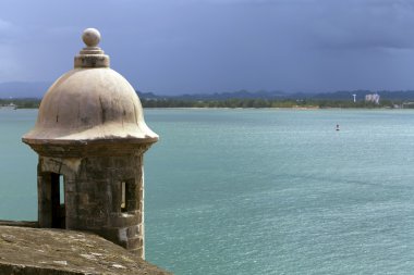 San Juan, Porto Riko 'daki El Morro kalesinde gözetleme kulesi..