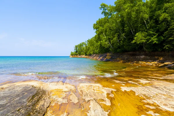 Upper peninsula (afgebeeld rock nationale lake shore) - michigan, — Stockfoto