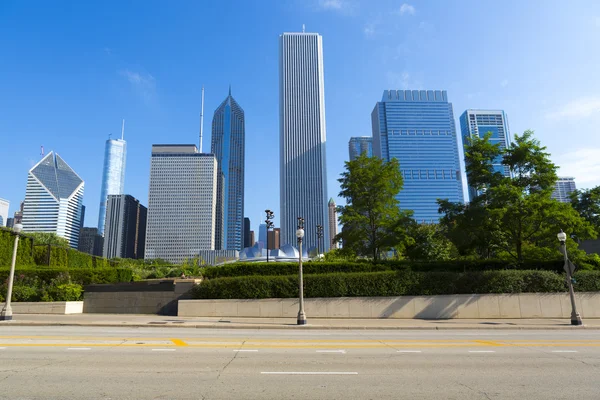 Chicago weg-zijaanzicht — Stockfoto