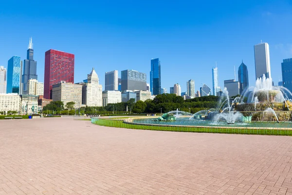 Fountain in chicago downtown — Stockfoto