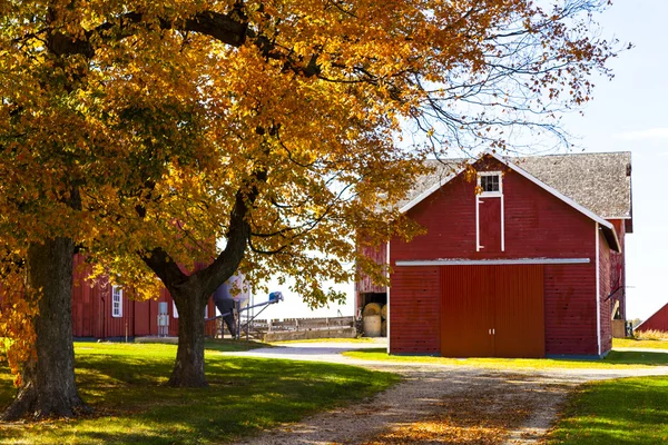 American Farmland With Blue Cloudy Sky — Stock Photo, Image