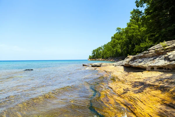 Upper peninsula (afgebeeld rock nationale lake shore) - michigan, — Stockfoto