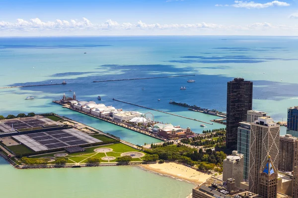 Vista aérea (Centro de Chicago ) — Foto de Stock