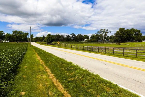 American Country Road Widok z boku — Zdjęcie stockowe