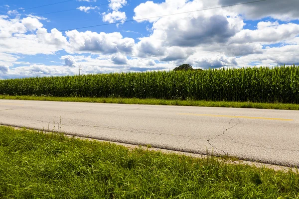 American Country Road Widok z boku — Zdjęcie stockowe