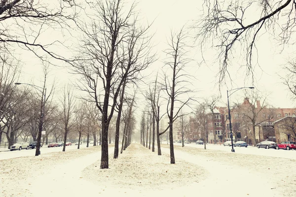 Зима в місті — стокове фото