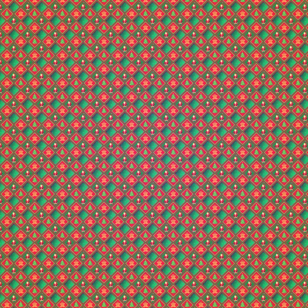 Retro Grunge Christmas Pattern or Old Wrap Paper — Stock Photo, Image