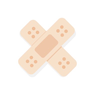 Yapışkan bandaj. Tıbbi alçı ikonu. İlk yardım kavramı