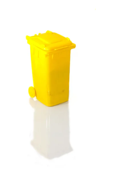 Yellow trash, isolated on white — Stock Photo, Image