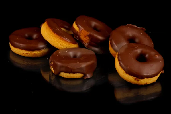 Biscuits au chocolat maison, isolés sur noir Images De Stock Libres De Droits