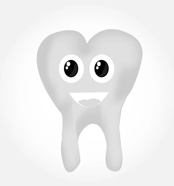 Tooth illustartion on white background — Stock Vector