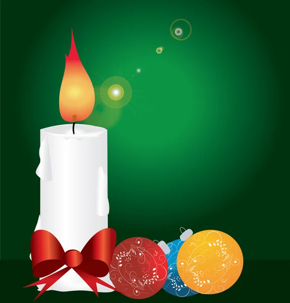 Decoração de Natal com velas —  Vetores de Stock