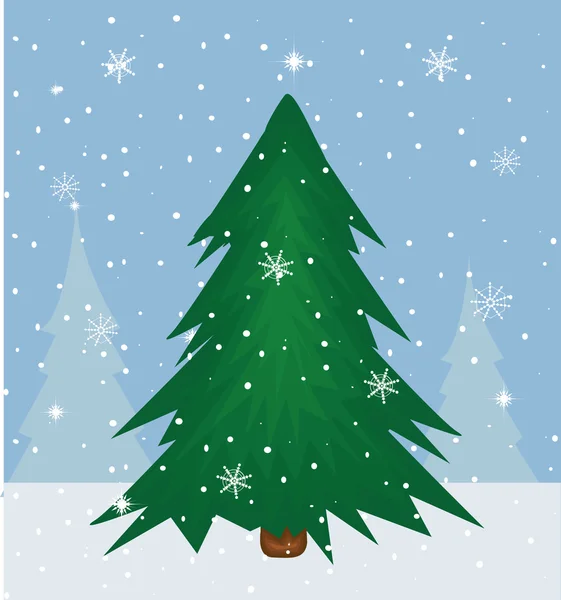 Vector christmas tree illustration — Stock Vector