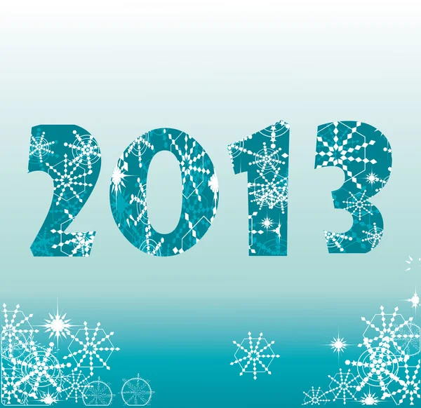 Feliz Año Nuevo 2013 tarjeta de felicitación — Vector de stock