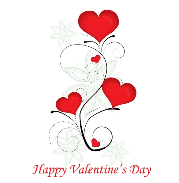 Red valentine day heart background. Vector illustration. — Stock Vector