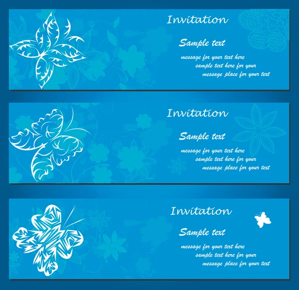 Invitation avec fond floral abstrait — Image vectorielle