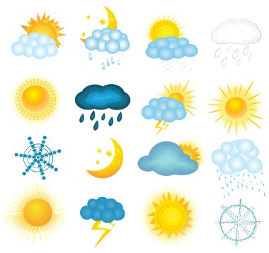 vektör weather simge kümesi