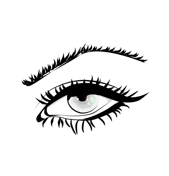 女性の目 — ストックベクタ