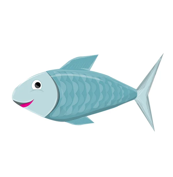 Blue Fish Vector — Stock Vector