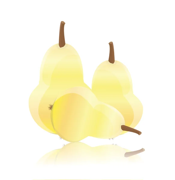 Yellow pears — Stock Vector