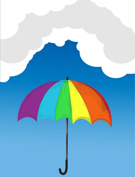 Arco-íris guarda-chuva colorido — Vetor de Stock