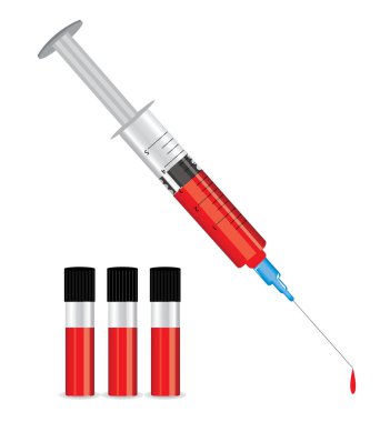 test tüpleri ve şırınga