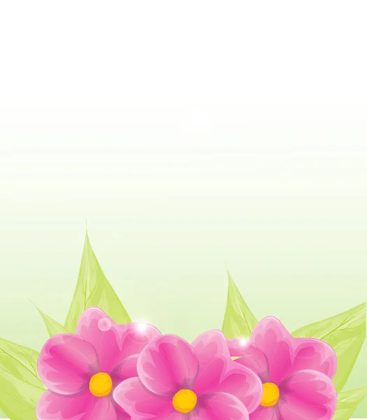 Fondo de primavera con flores — Vector de stock