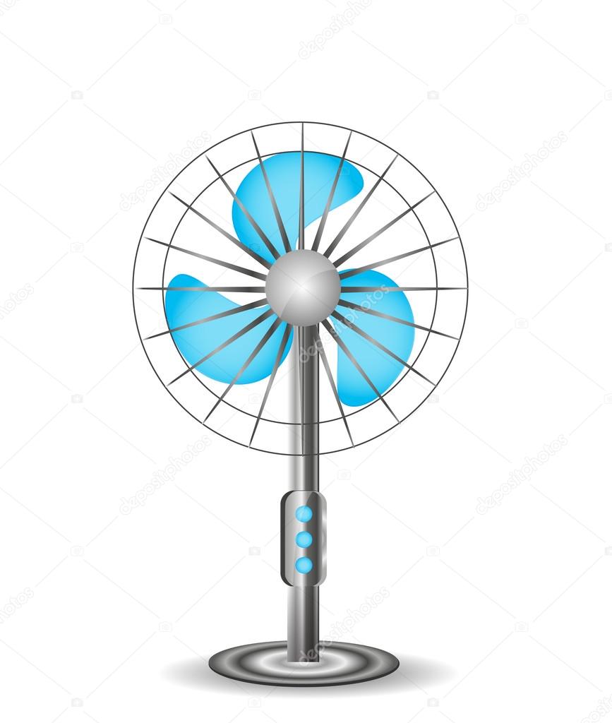 Electric table fan, illustration