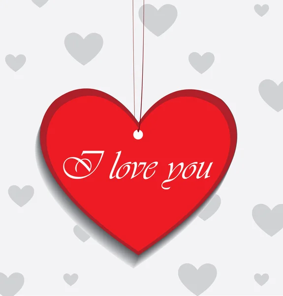 Valentine heart illustration — Stock Vector